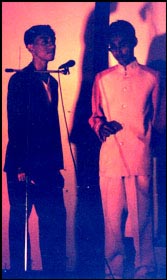 Me and Ratno performing at Malam Anugerah Tahun Satu (MATS), 1998. 