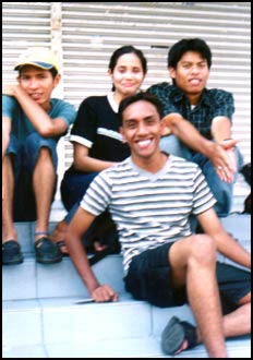 Amier, Mina, Bai (AL) and me in front of Hakeem, Sect. 7, Shah Alam.